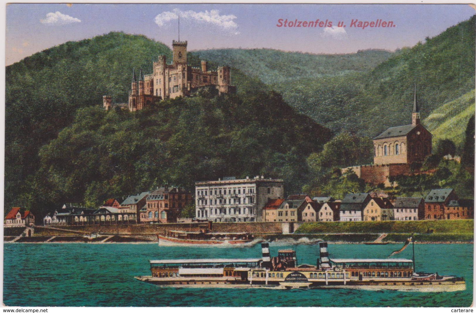 Allemagne,coblence,koblenz,RHIN,CHATEAU DE STOLZENFELS,NEOGOTHIQUE,1910 - Koblenz