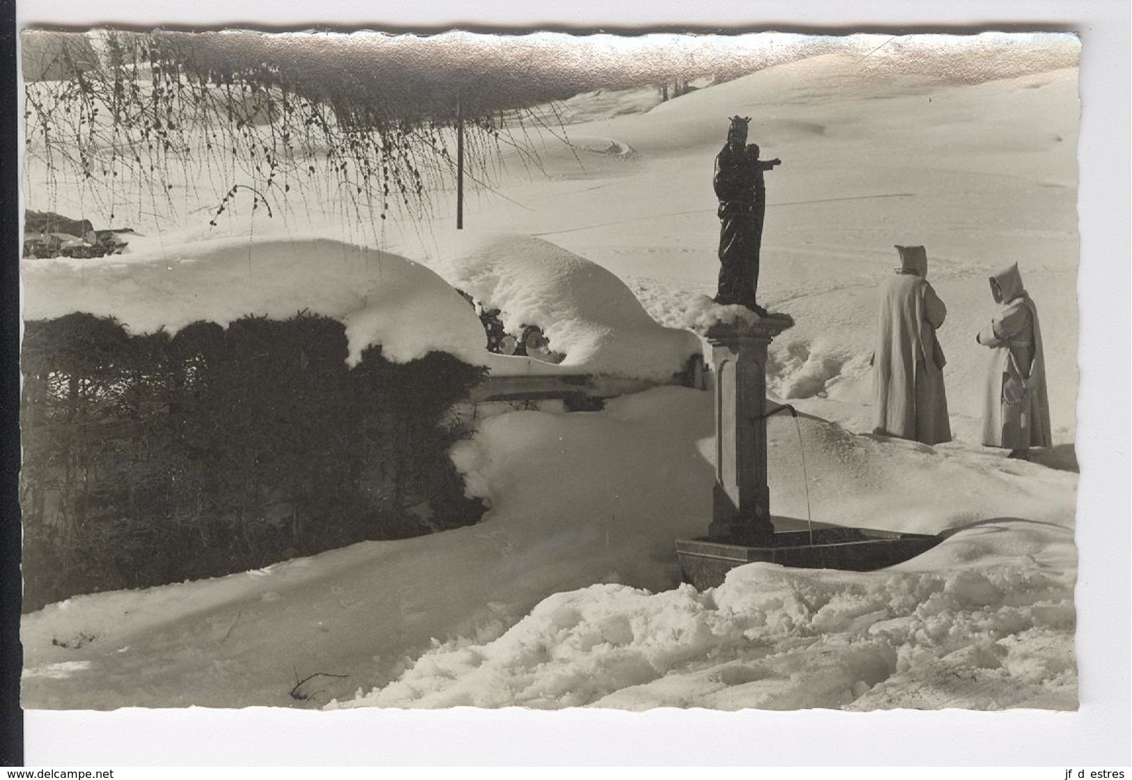 CPAS Photographie Chartreuse De La Valsainte Fontaine De La Vierge Val De Charmey Fribourg Suisse 1938 - Charmey