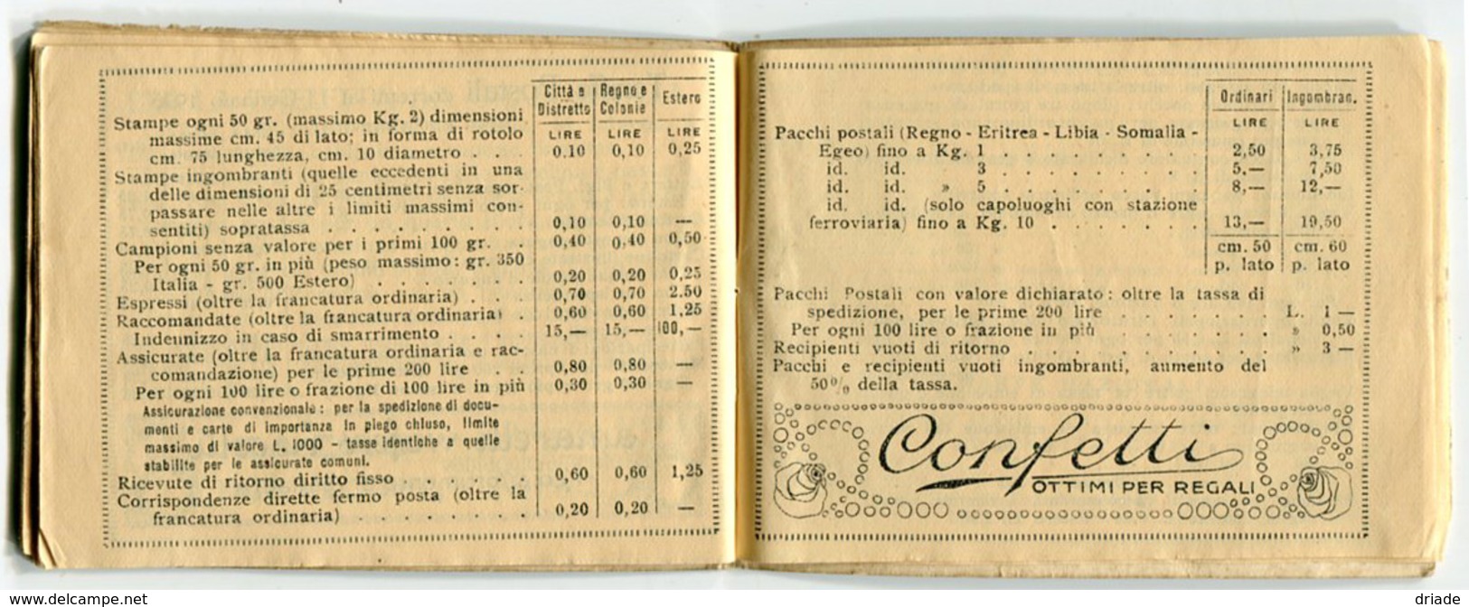 CALENDARIETTO CIOCCOLATO UNICA TORINO ANNO 1926 LIBERTY CHOCOLAT