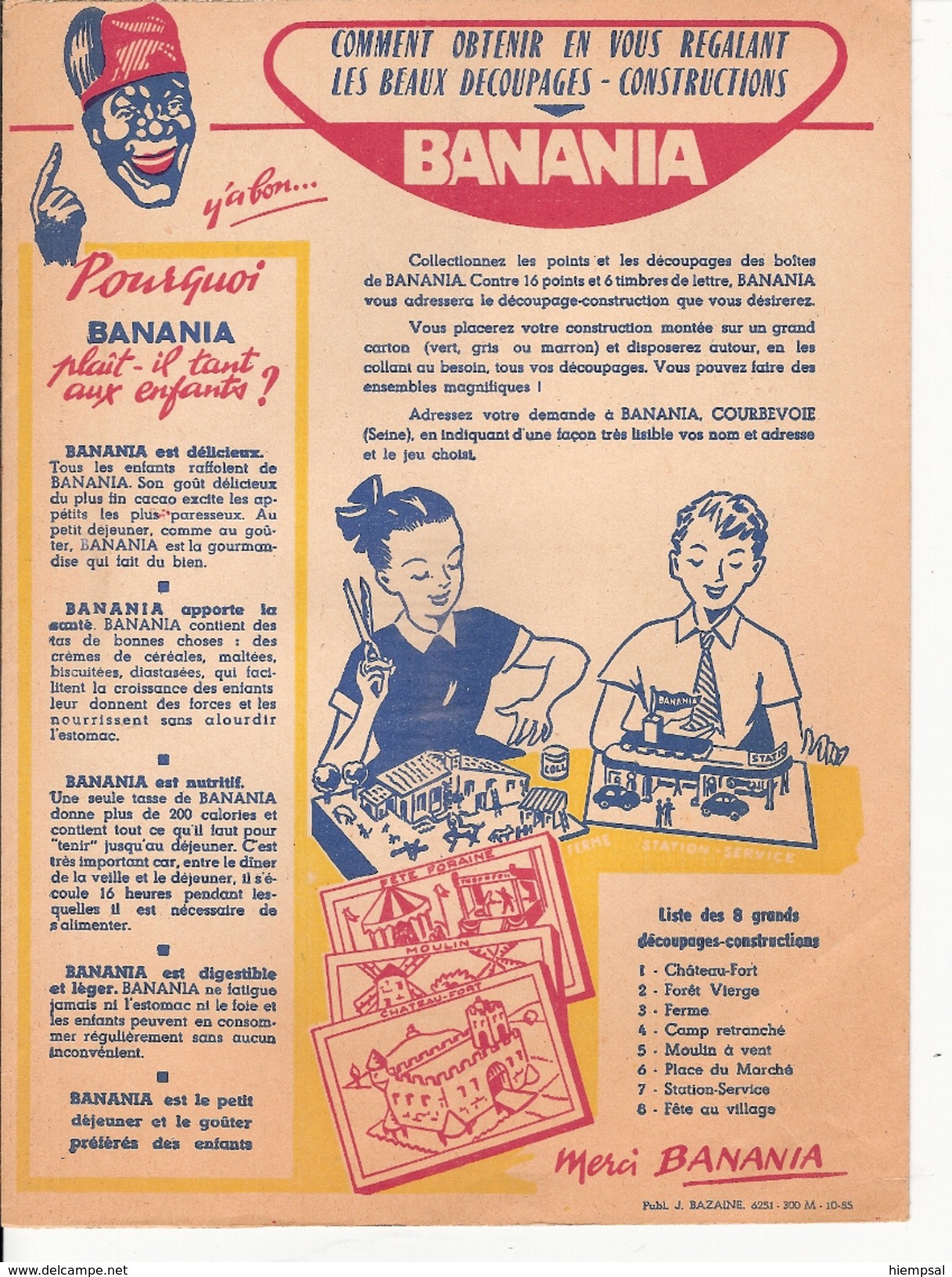 PROTEGE CAHIER   BANANIA - Alimentaire