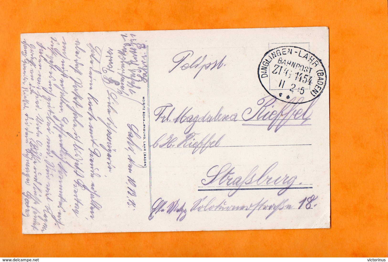 LAHR IN BADEN.  -    ARTIILLERIEKASERNEN    -     Décembre 1915  (  Beau Tampon Bahnpost ) - Lahr
