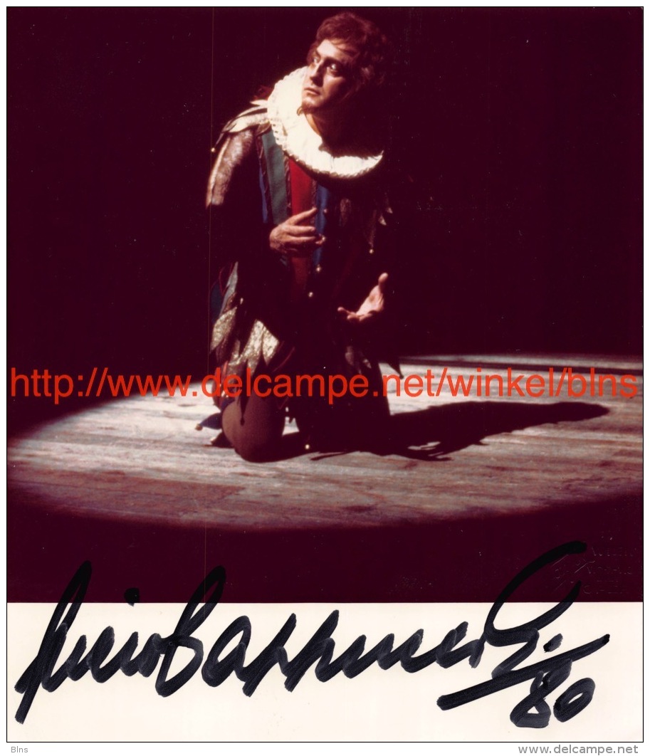 Piero Cappuccilli Opera Signed Photo 12,5x14,5cm - Autographes