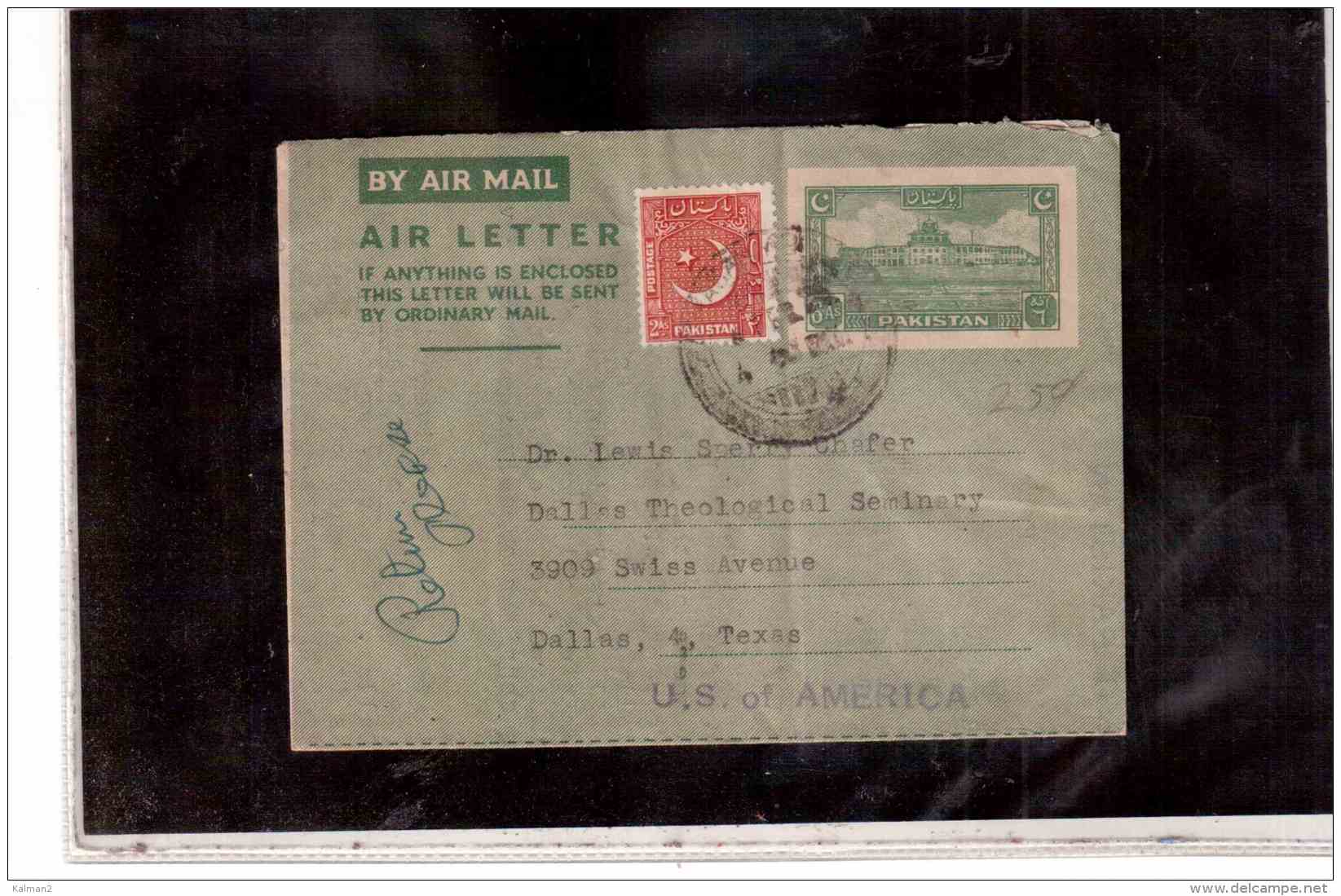 TEM9417      -   PAKISTAN    /   AIR LETTER        6 As.   Circulated - Pakistan