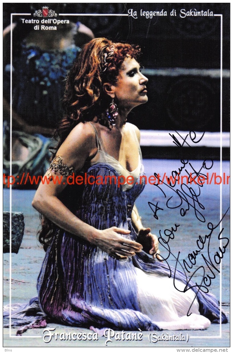 Francesca Patane Opera Signed Photo 11x17cm - Autographes