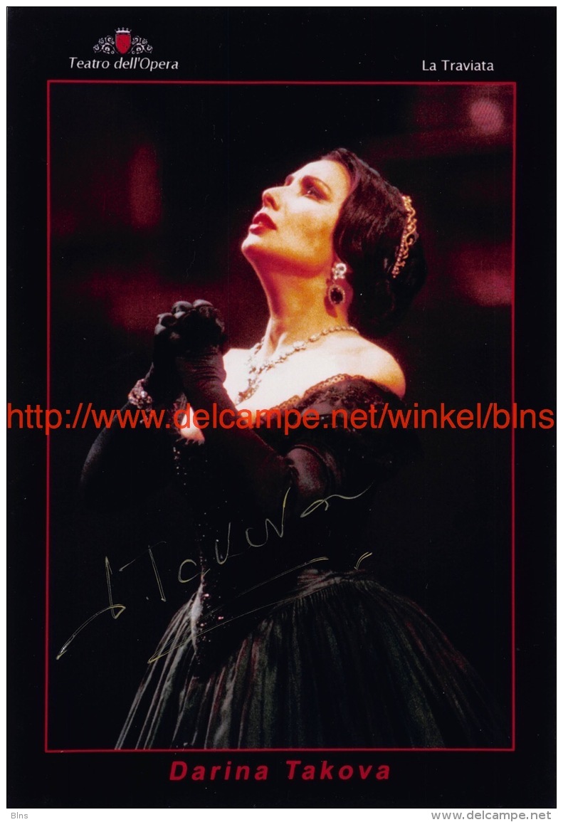 Darina Takova Opera Signed Photo 12,5x18cm - Autographes