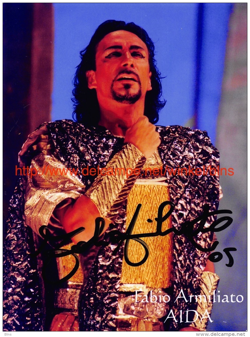 Fabio Armiliato Opera Signed Photo 14x18,5cm - Autographes