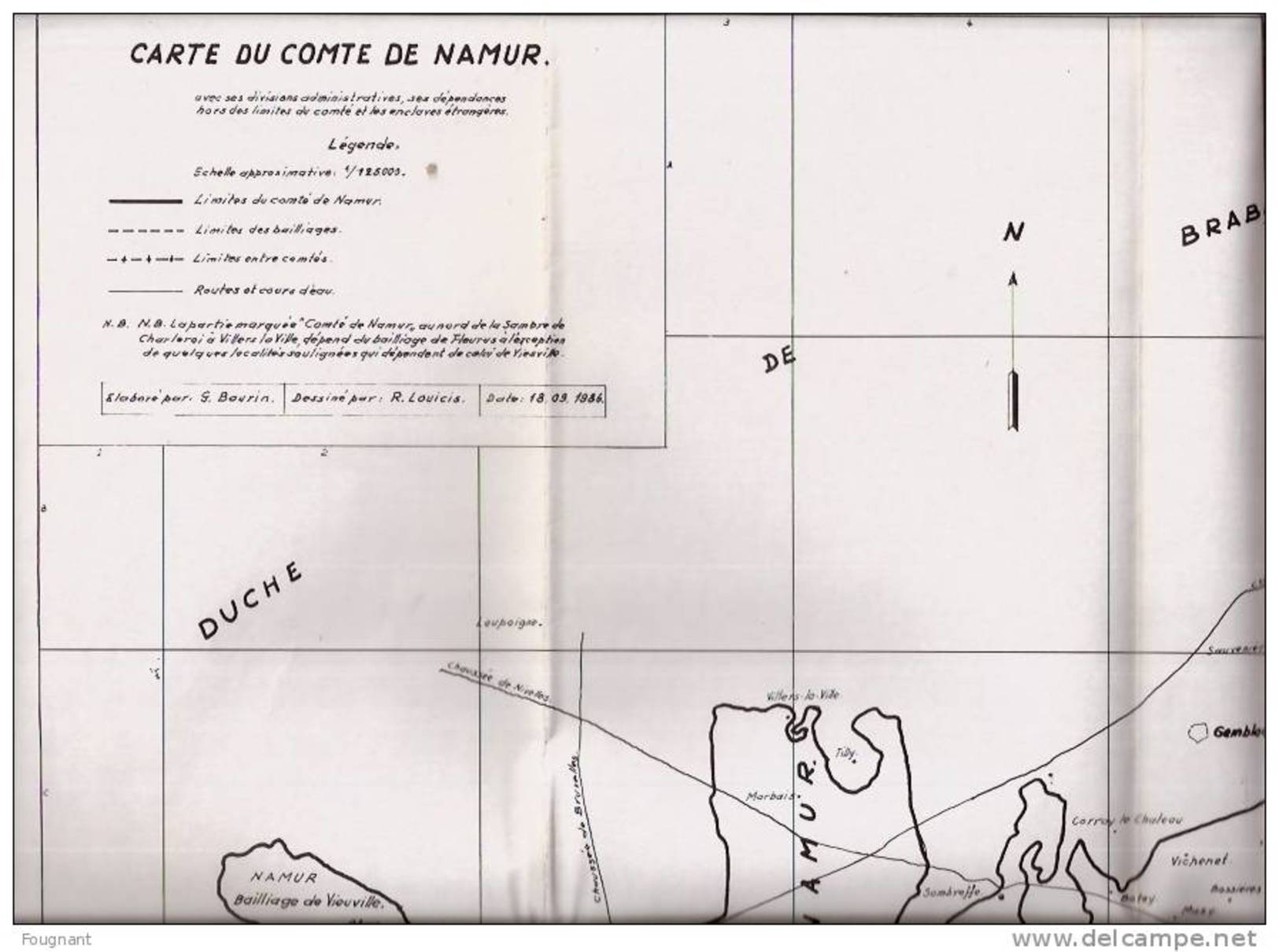 BAURIN (G.) - Les Gouverneurs Du Comté De Namur De 1430 à 1773. Namur, 1987, 25, 147pp+carte Du Comté. - Belgique