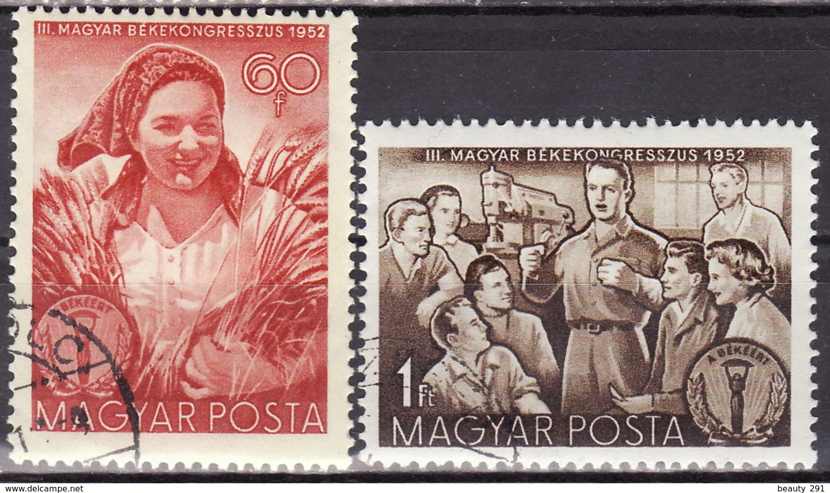 HUNGARY 1952 Mi 1279-1280 USED - Nuovi