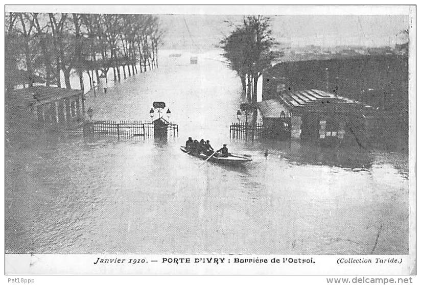 PARIS - INONDATIONS DE 1910 - Crue De La Seine : Barrière De L'Octroi - CPA - Seine - Paris Flood, 1910