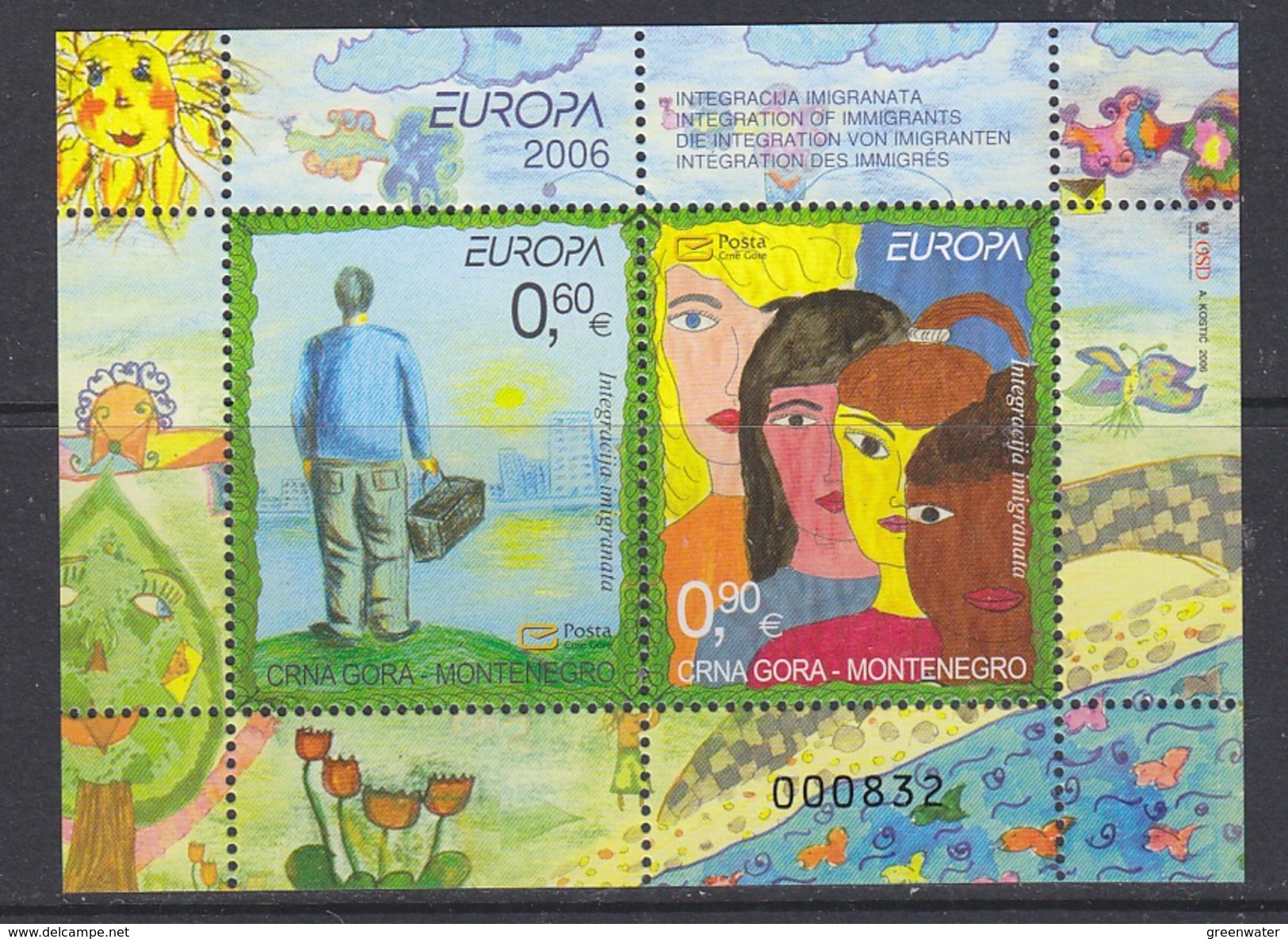 Europa Cept 2006 Montenegro M/s ** Mnh (34277) - 2006