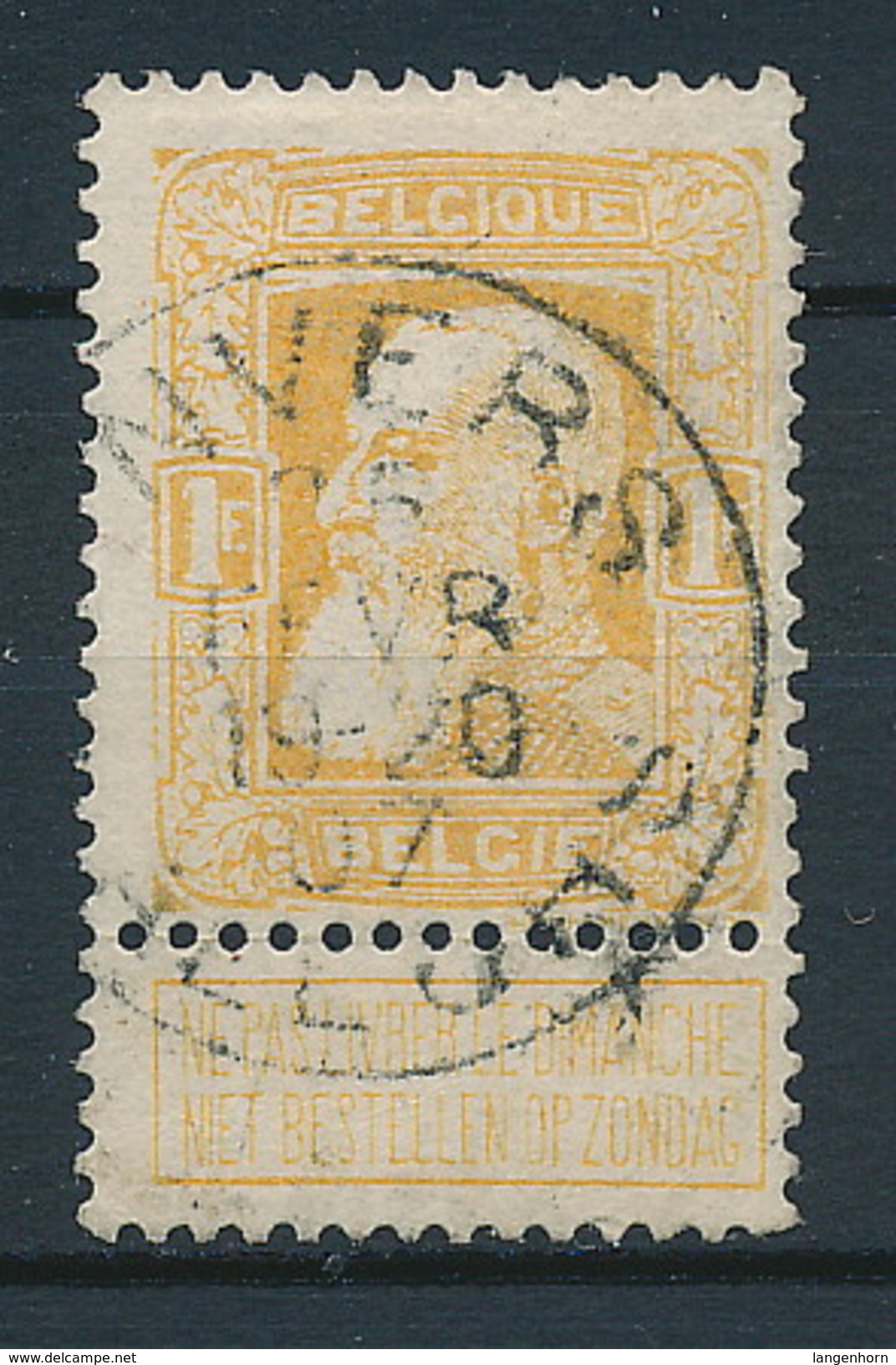 Belgien Nr. 76 ~ Michel 10,-- Euro - 1905 Breiter Bart
