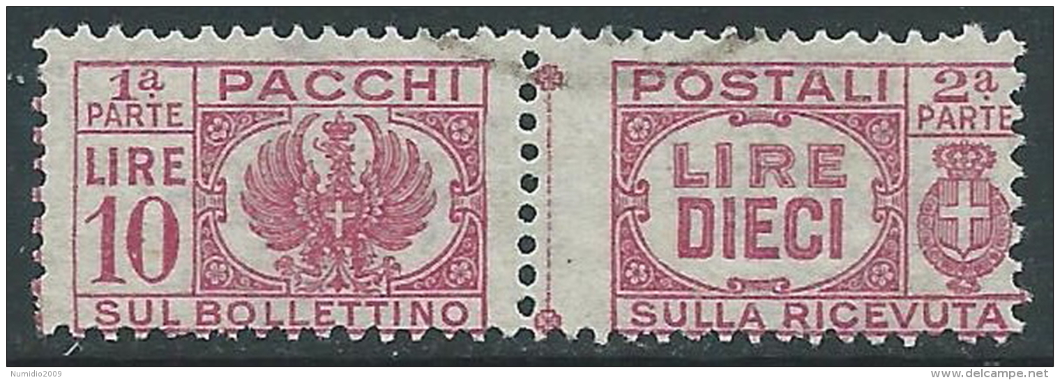 1946 LUOGOTENENZA USATO PACCHI POSTALI 10 LIRE - Z7-7 - Postpaketten