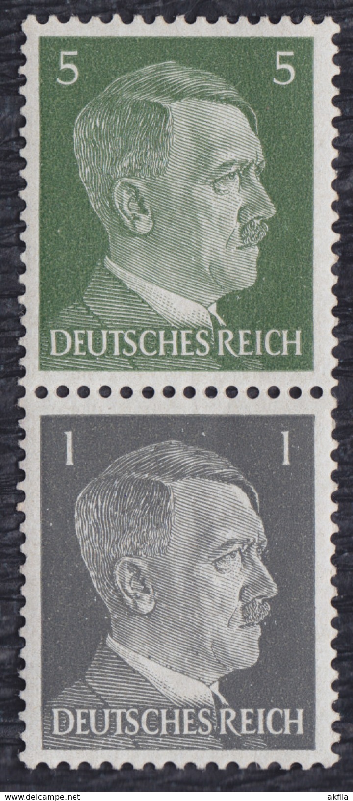 Germany Reich 1941 Definitive - Hitler, 2 Jointed Stamps, MNH (**) Michel 781 And 784 - Se-Tenant