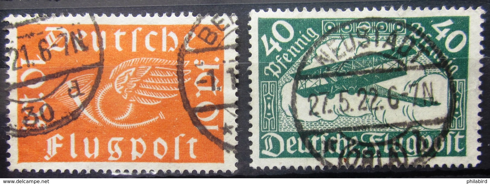 ALLEMAGNE EMPIRE                 PA 1/2                              OBLITERE - Poste Aérienne & Zeppelin