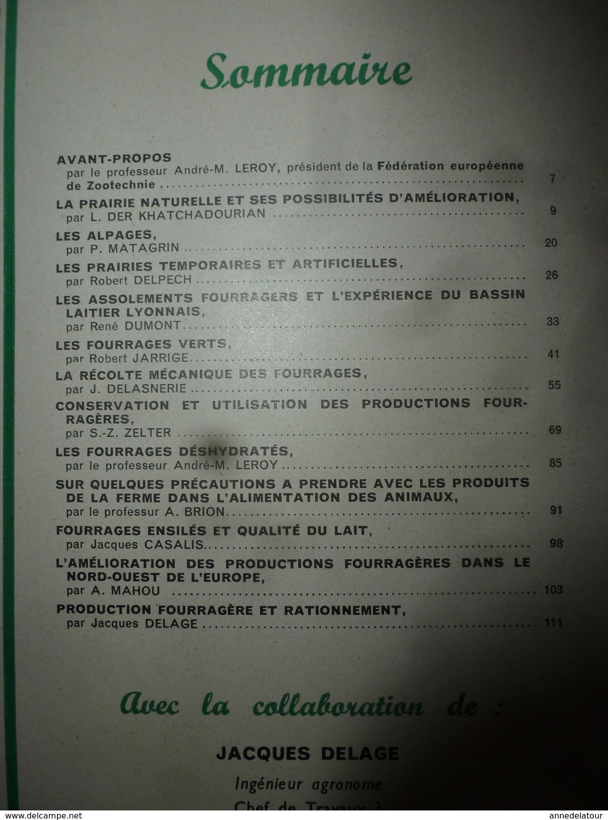 1954 LRDLE  N° SPECIAL PRODUCTION Et UTILISATION DES FOURRAGES; Alpages Aux CHALETS Du Col Des Annes à 1722 M - Animaux