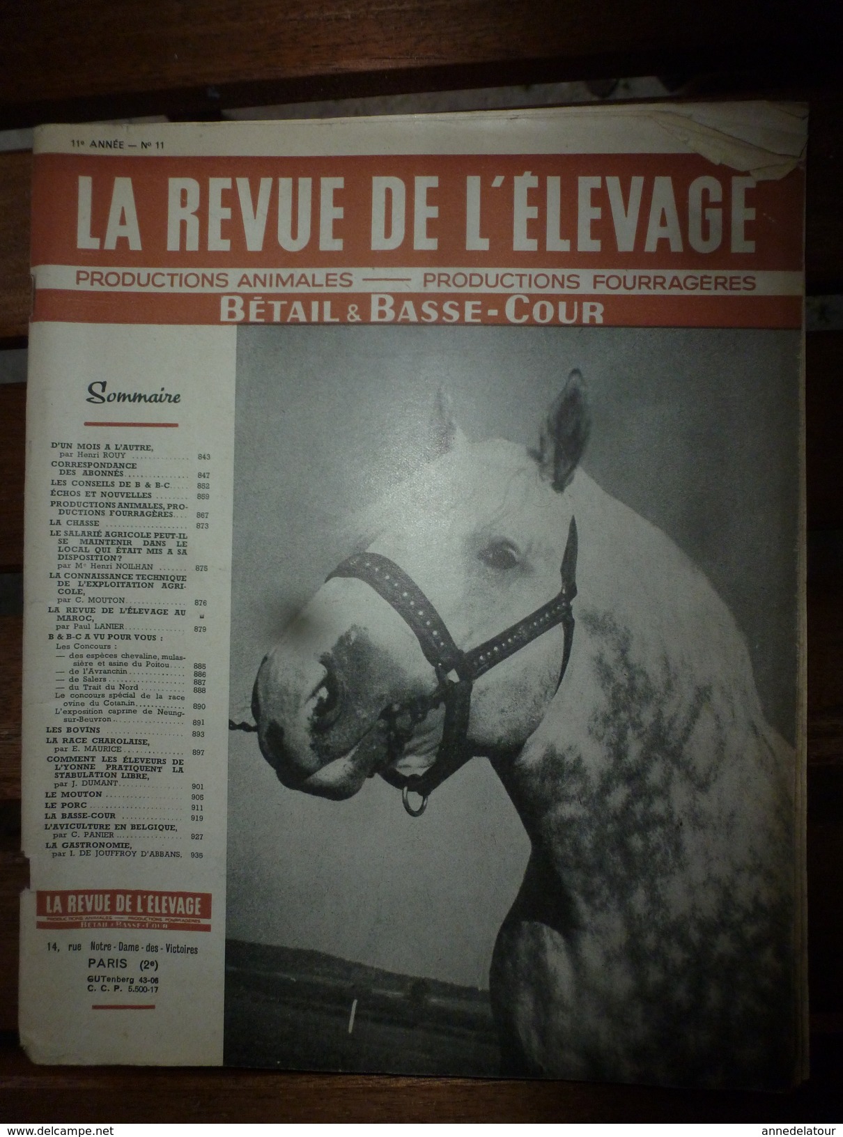 1956 LRDLE La Chasse; Croisement Du Zébu Au Maroc;Concours Des Espèces Chevalines;Aviculture En Belgique;etc - Animales