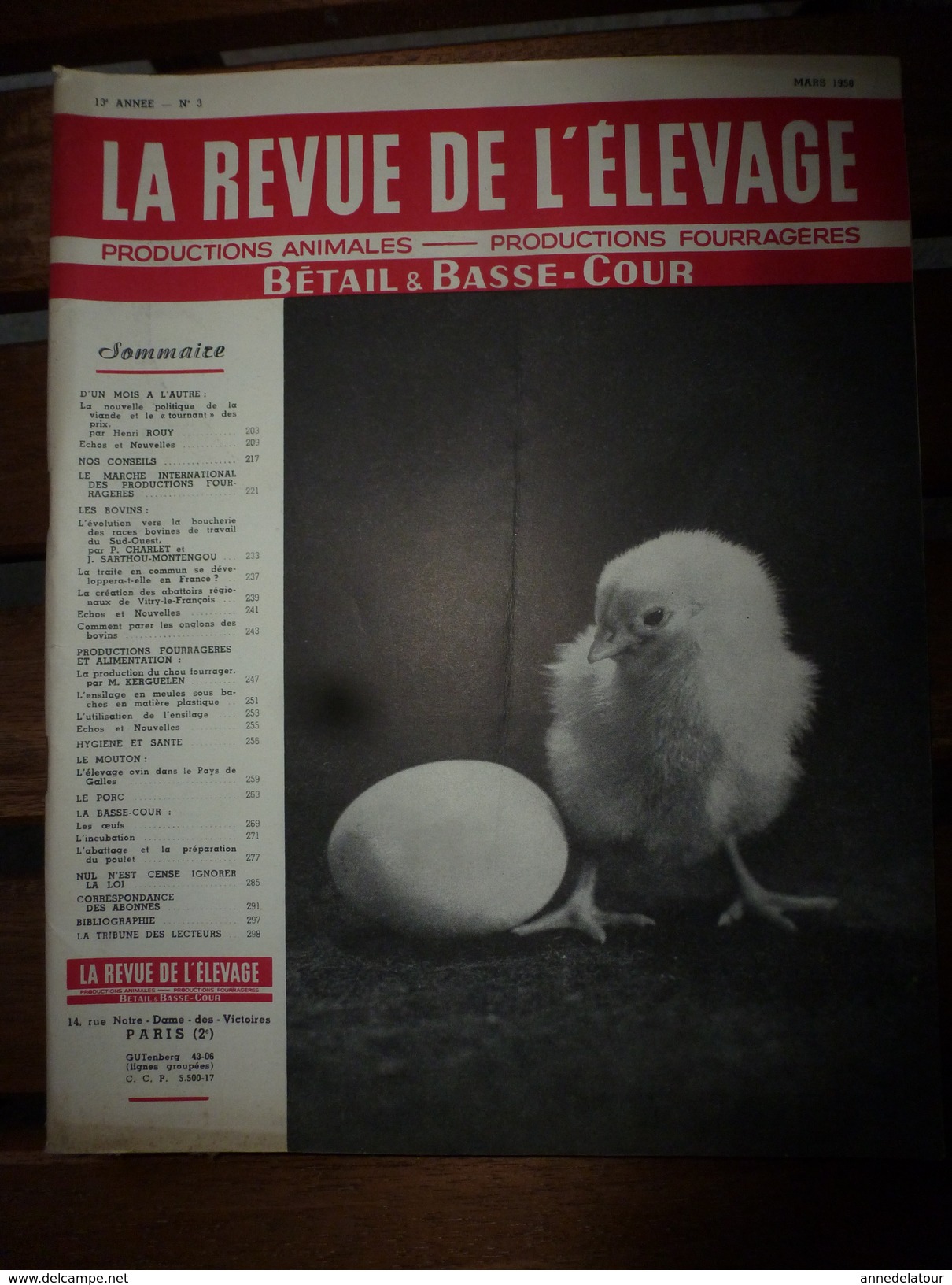 1958 LRDLE  :Production Fourragères Et Alimentation; En Pays De Galles; Etc - Animales