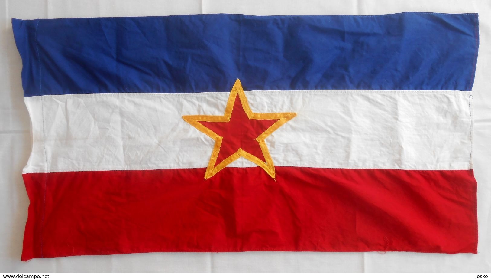 YUGOSLAVIA ORIGINAL VINTAGE COMMUNIST FLAG ... Drapeau Flagge Bandiera Yougoslavie Jugoslawien Jugoslavia - Drapeaux