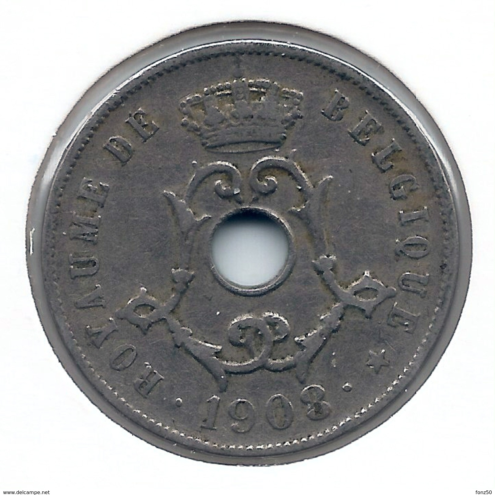 LEOPOLD II  * 25 Cent 1908 Vlaams * Nr 3026 - 25 Centimes