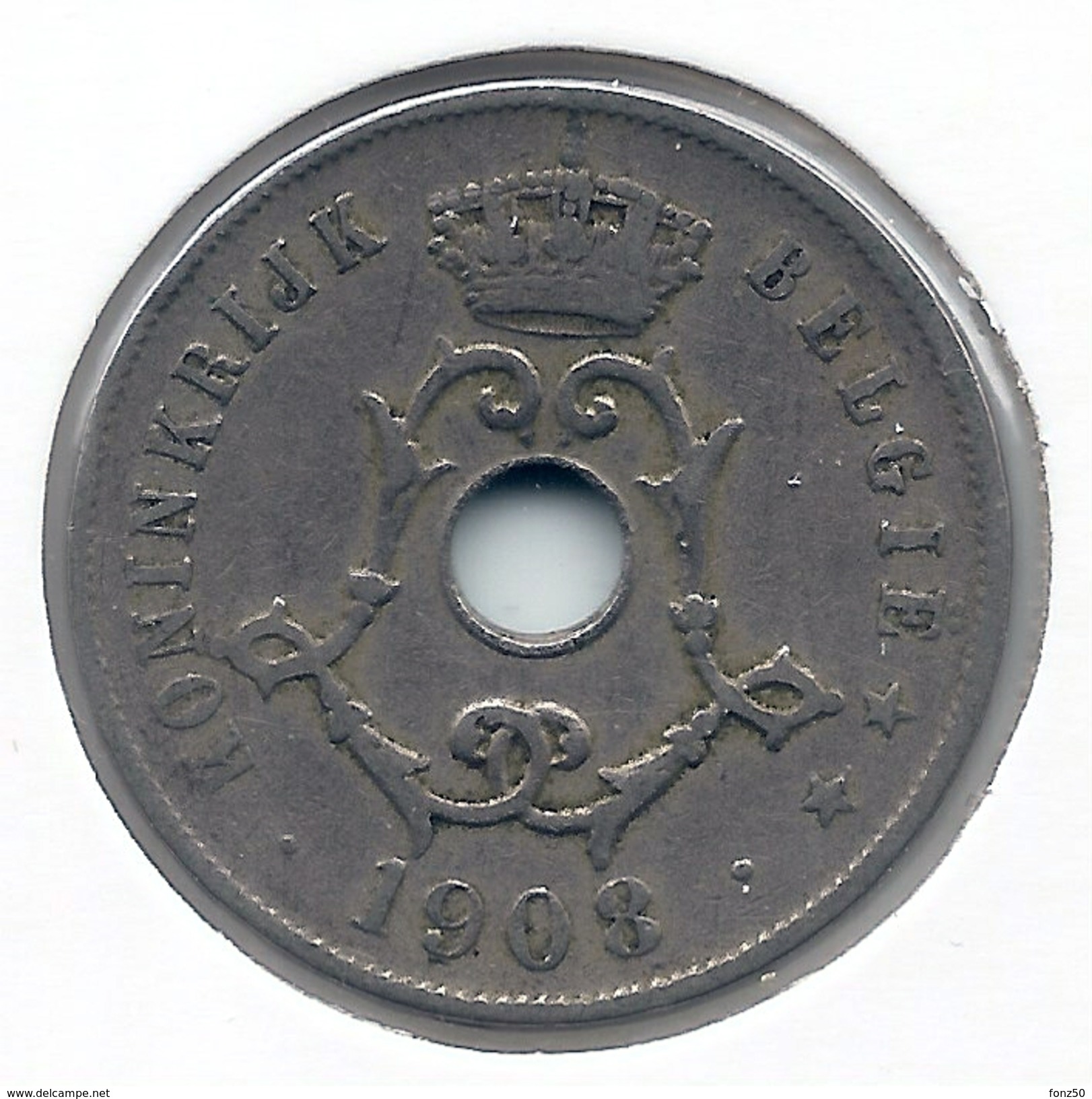 LEOPOLD II  * 25 Cent 1908 Vlaams * Nr 3025 - 25 Centimes
