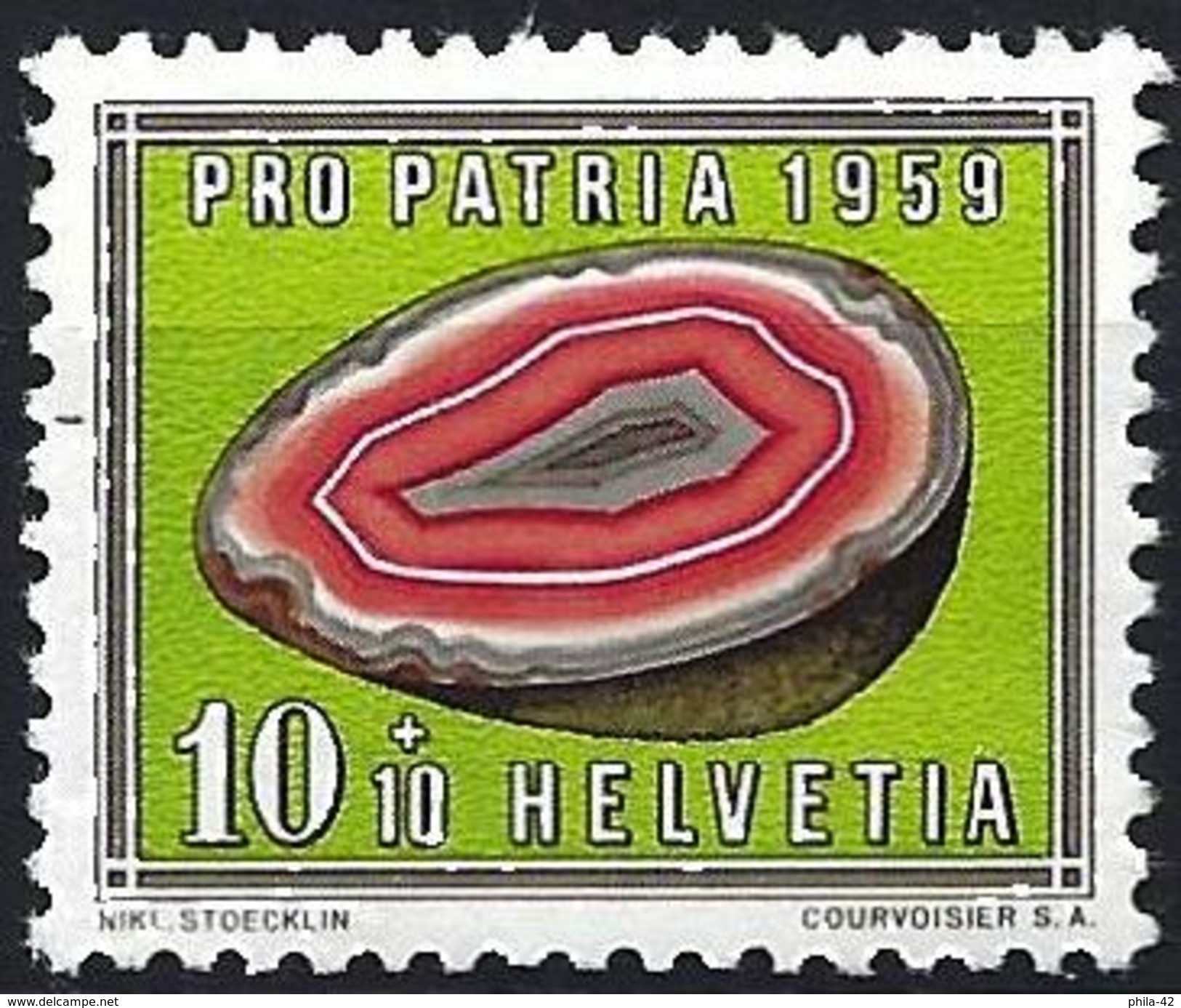 Switzerland 1959 - Precious Stone : Agate ( Mi 675 - YT 626 ) MNH** - Ungebraucht