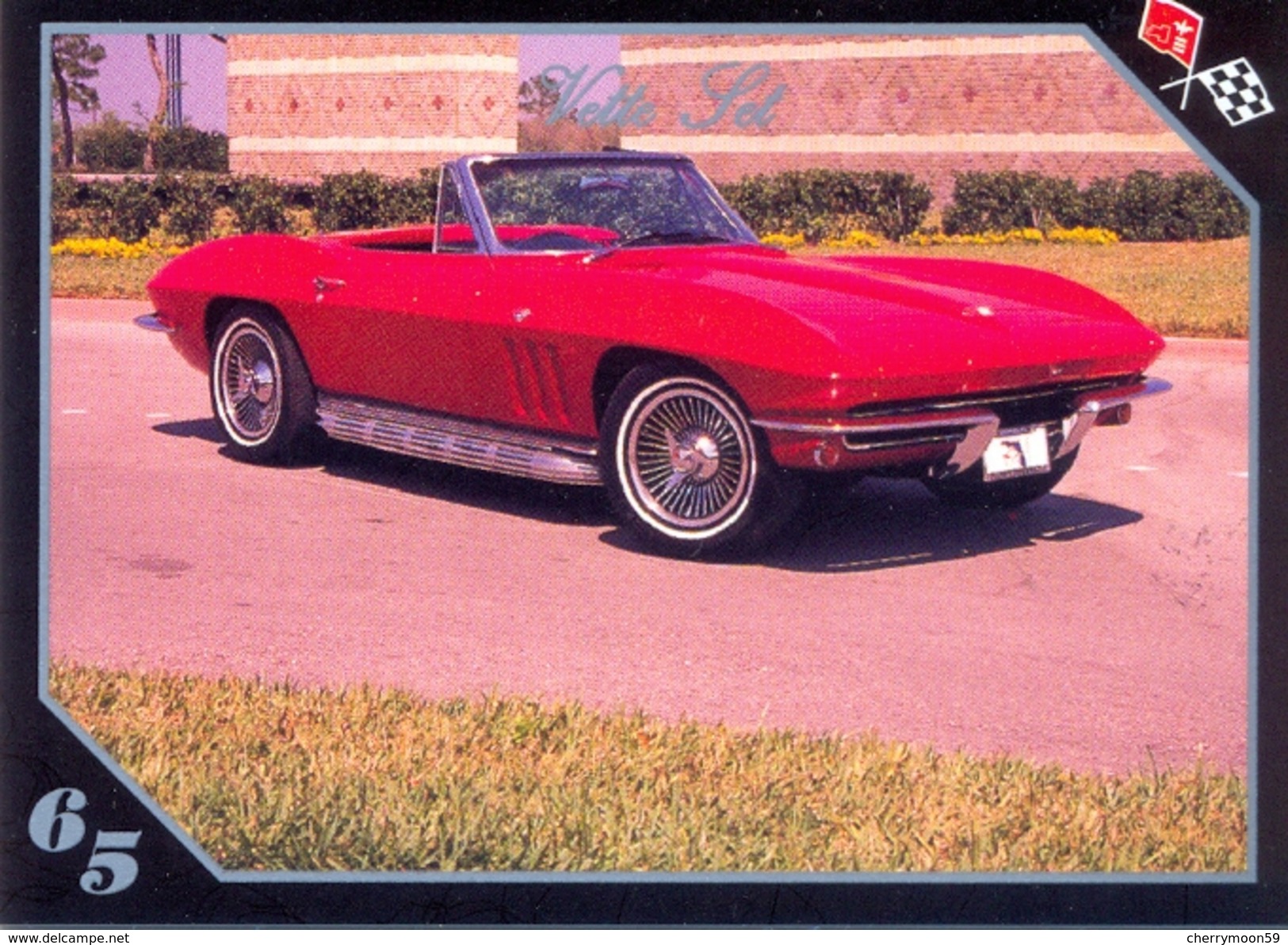 TRADING CARD VETTE SET - N° 17 - 1965 CORVETTE CONVERTIBLE - Moteurs