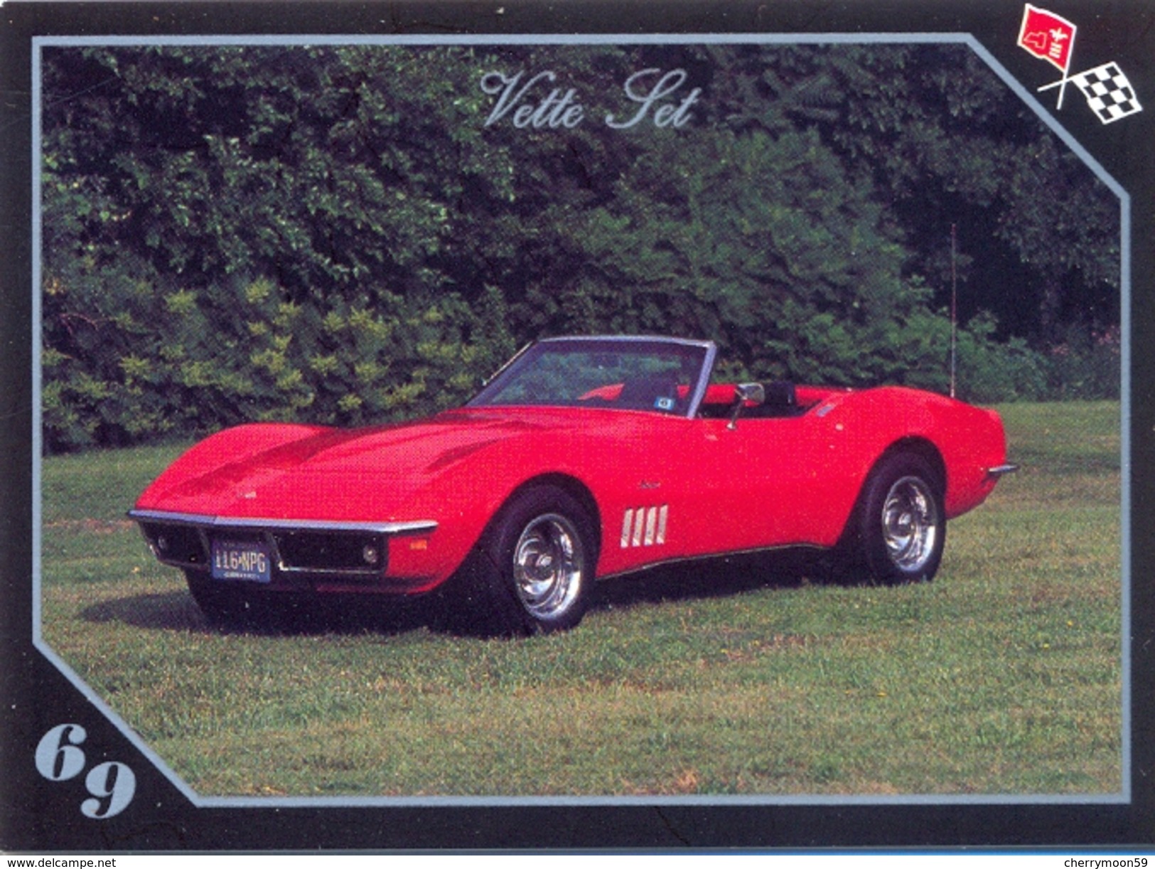 TRADING CARD VETTE SET - N° 27 - 1969 CORVETTE CONVERTIBLE - Moteurs