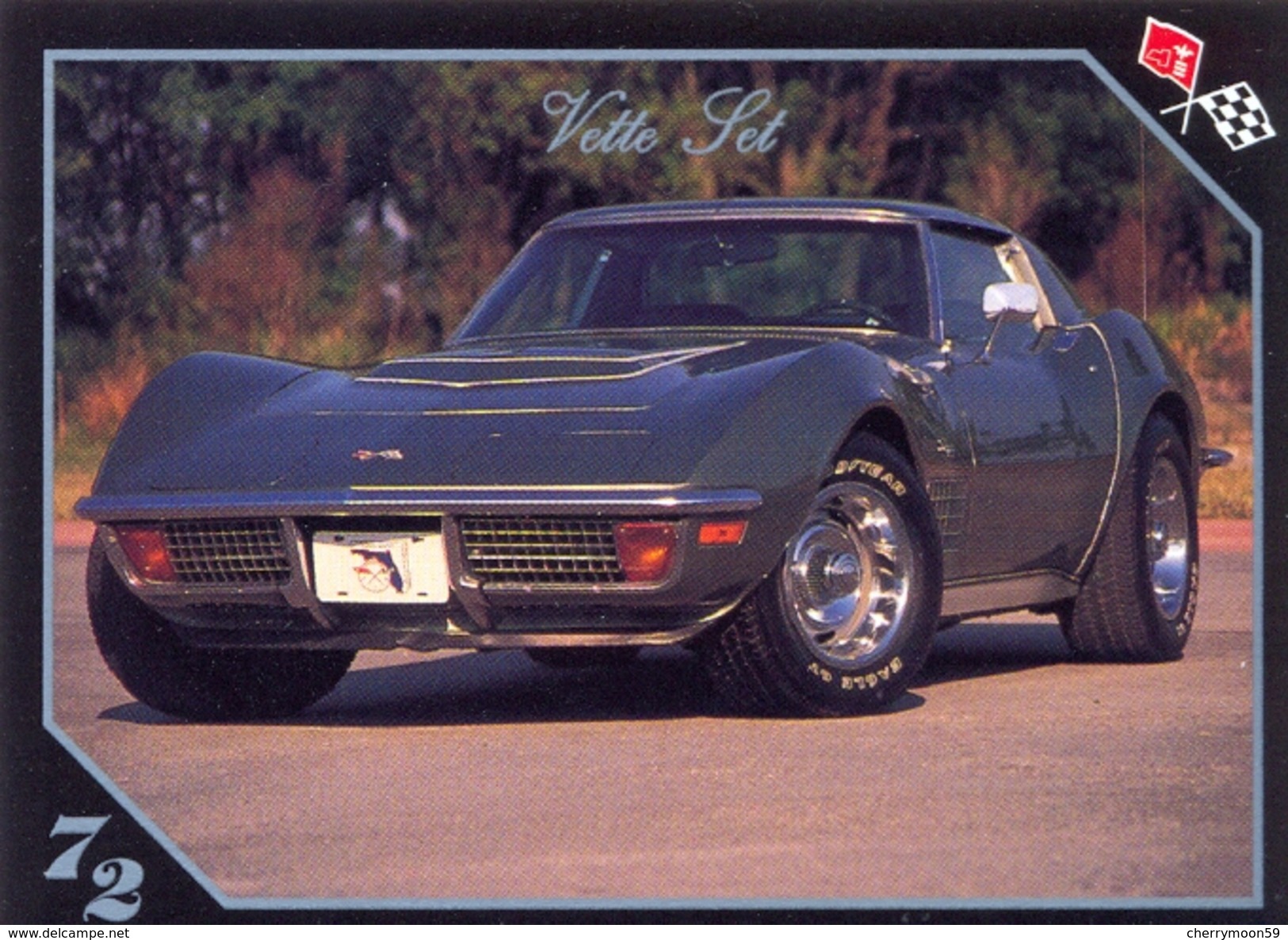 TRADING CARD VETTE SET - N° 33 - 1972 CORVETTE SPORT COUPE - Moteurs