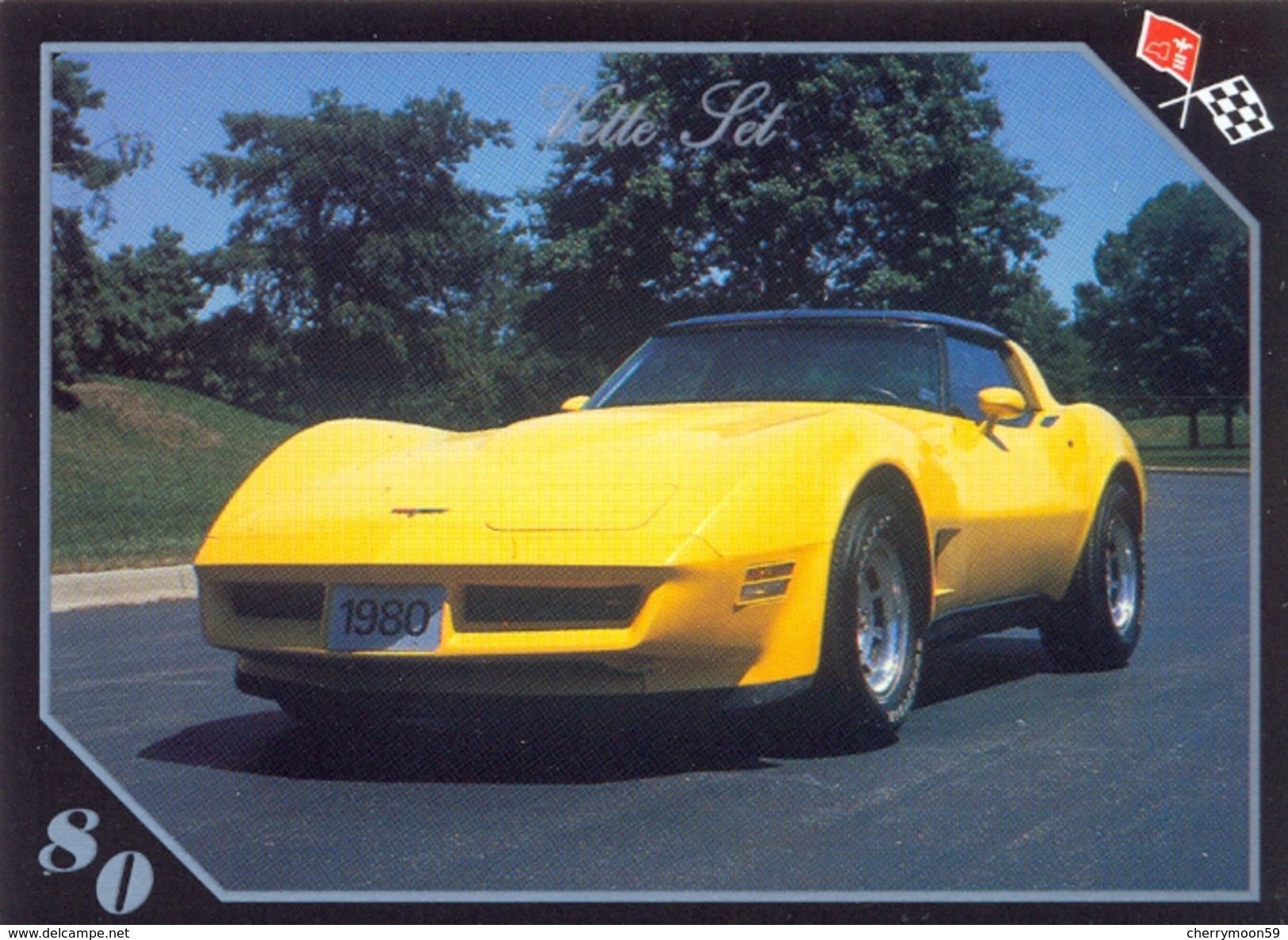 TRADING CARD VETTE SET - N° 51 - 1980 CORVETTE SPORT COUPE - Moteurs