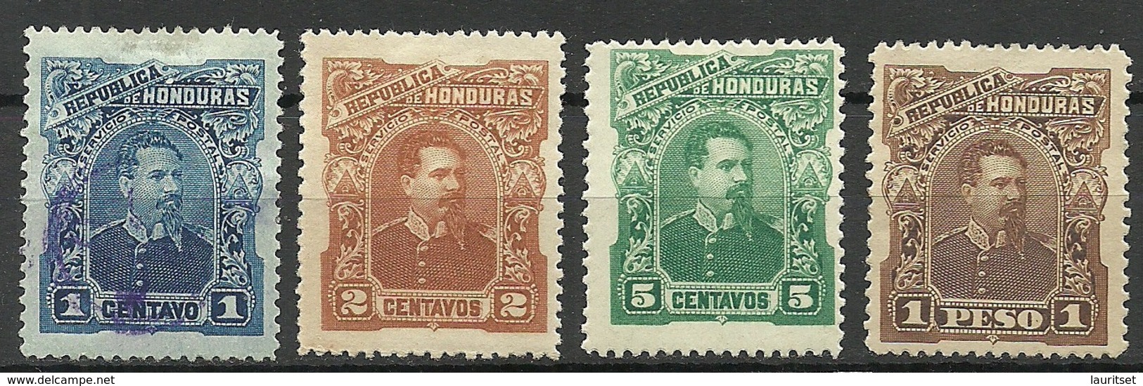 HONDURAS 1891 Präsident Bogran Michel 33 - 35 & 43 */o - Honduras