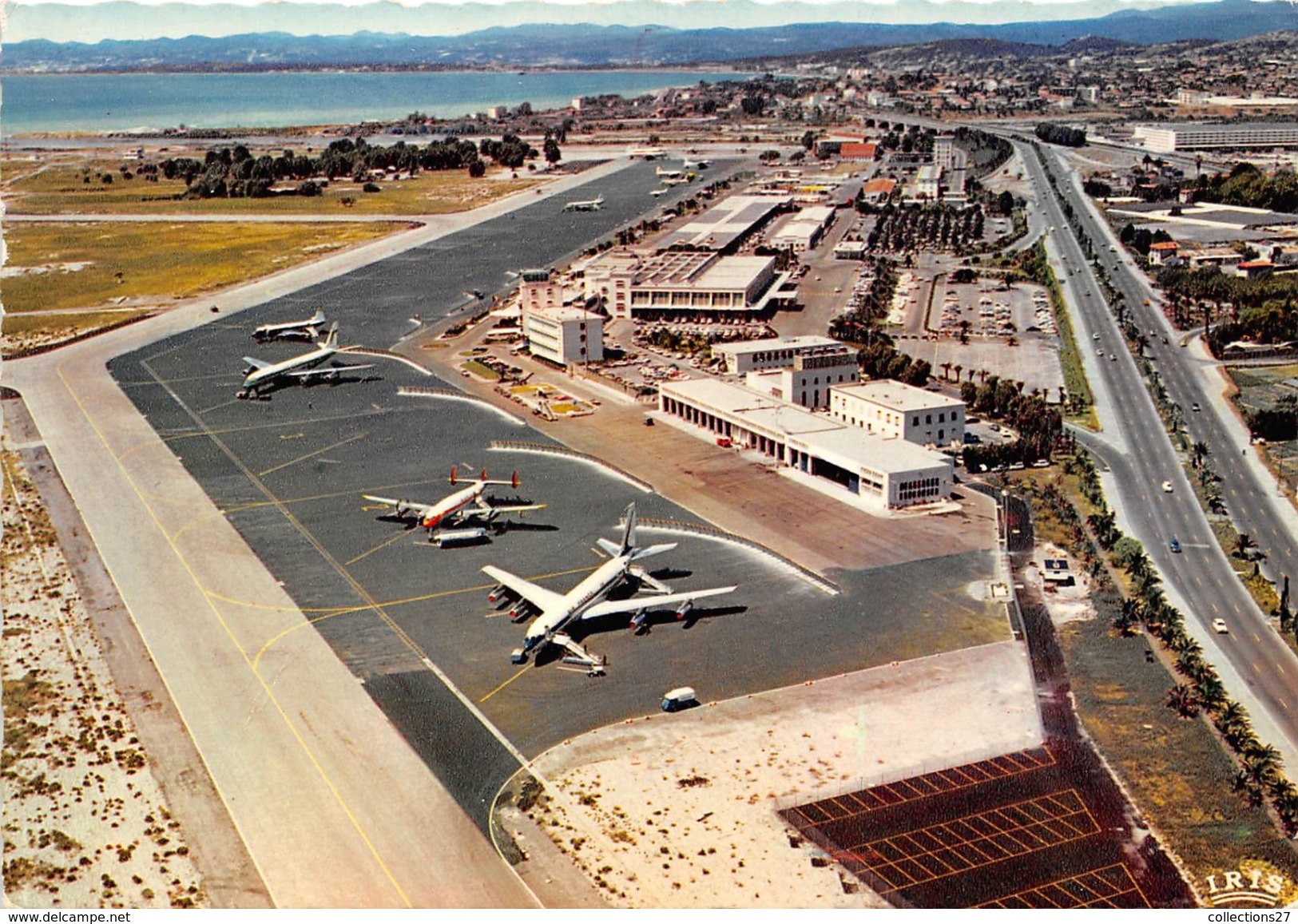 06-NICE- L'AEROPORT DE NICE CÔTE D'AZUR , VUE PRISE VERS CAGNES, ET ANTIBES - Aeronáutica - Aeropuerto