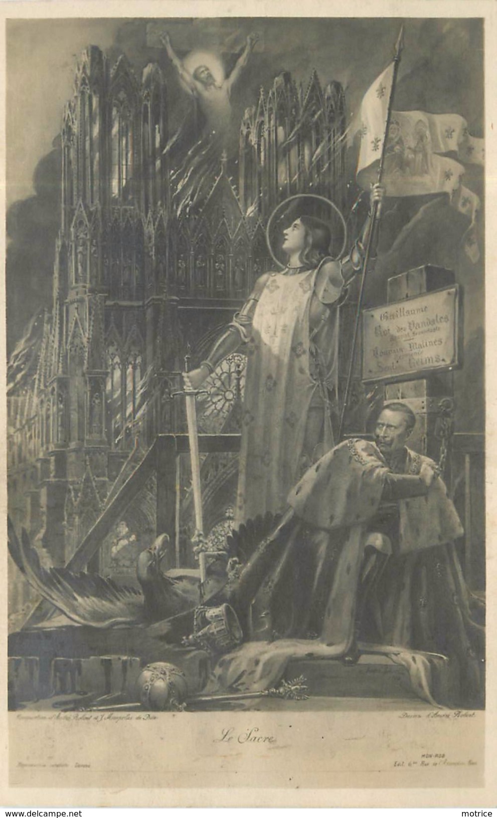 LA CATHEDRALE DE REIMS - Le Sacre De Guillaume II,dessin D'André Robert. - Guerre 1914-18