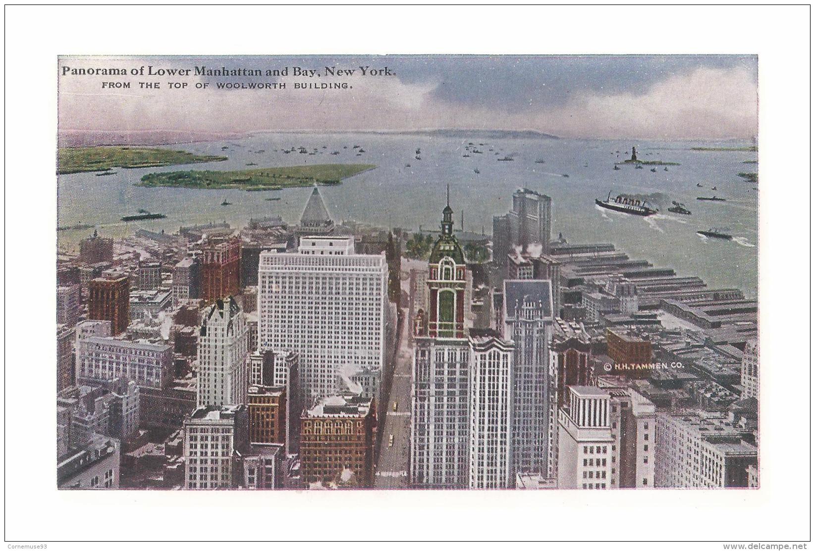 CPA E.U- NEW YORK - PANORAMA OF LOWER MANHATTAN AND BAY - Multi-vues, Vues Panoramiques