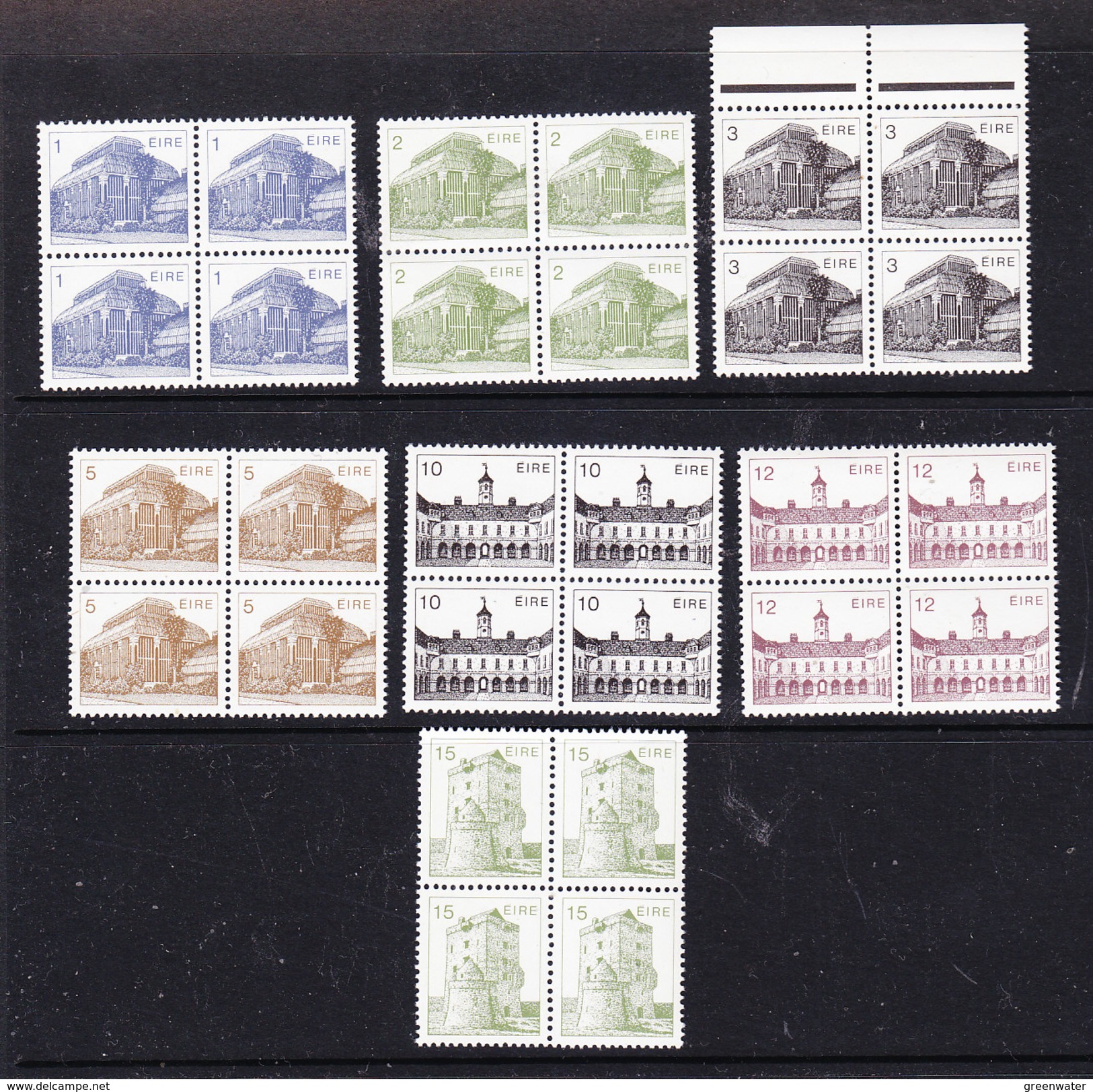 Ireland 1982 Architecture 7v Bl Of 4 ** Mnh (35964) - Unused Stamps