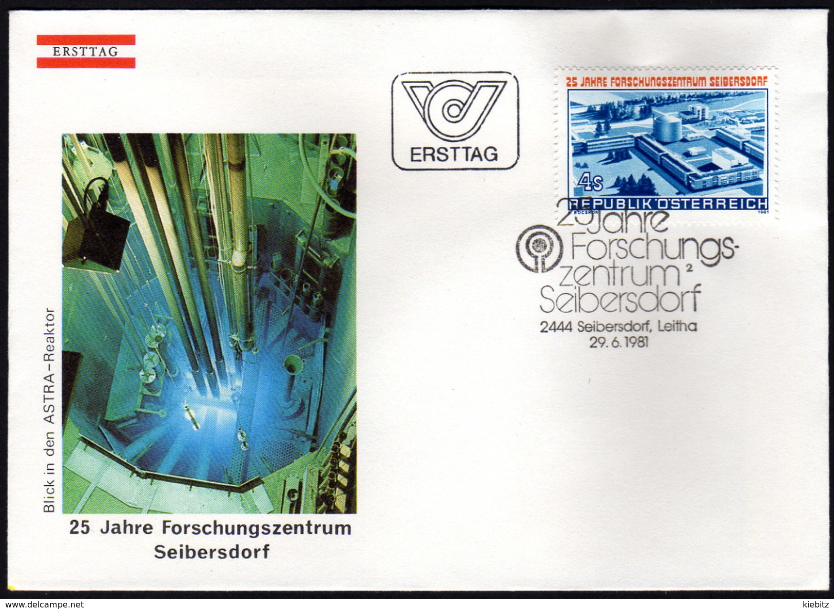 ÖSTERREICH 1981 - 25 Jahre Forschungszentrum Seibersdorf - Sonderstempel FDC - Fabriken Und Industrien