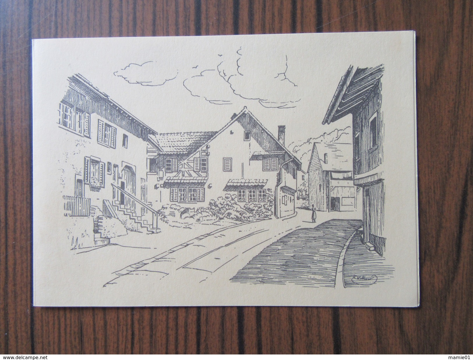 Belgique     S'Burgerhüsli Beringen     Carte Qui S'ouvre      Dessin  Aquarelle - Beringen