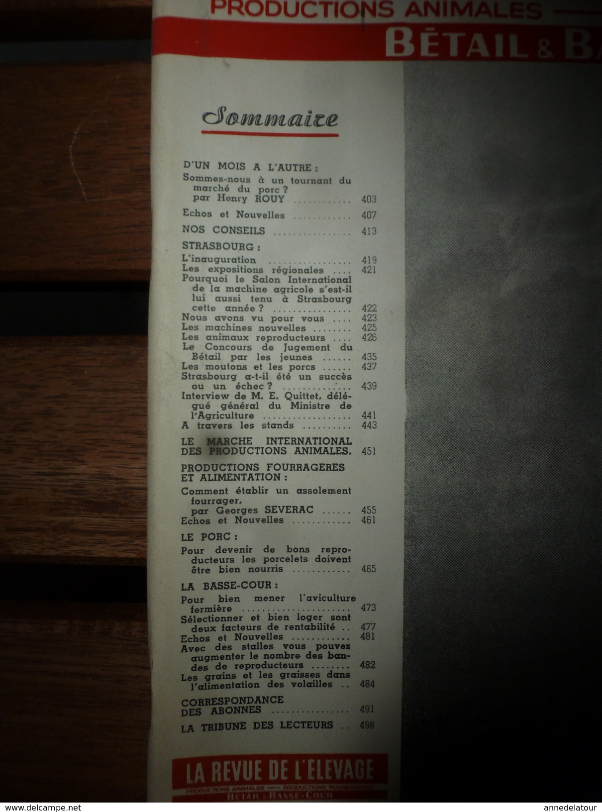 1958 LRDLE  : Salon De L'agriculture à STRASBOURG; Assolement Fourrager ; Les Conseils ; Etc - Animals