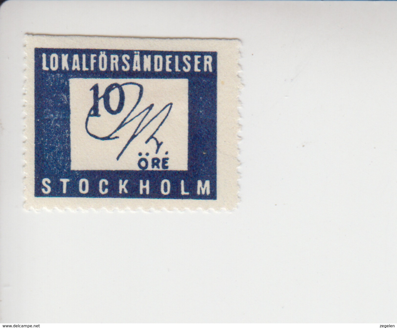 Zweden Lokale Post Facit-cataloog Stockholm Lokalförsändelser 1B * Boven Ongetand - Emissioni Locali
