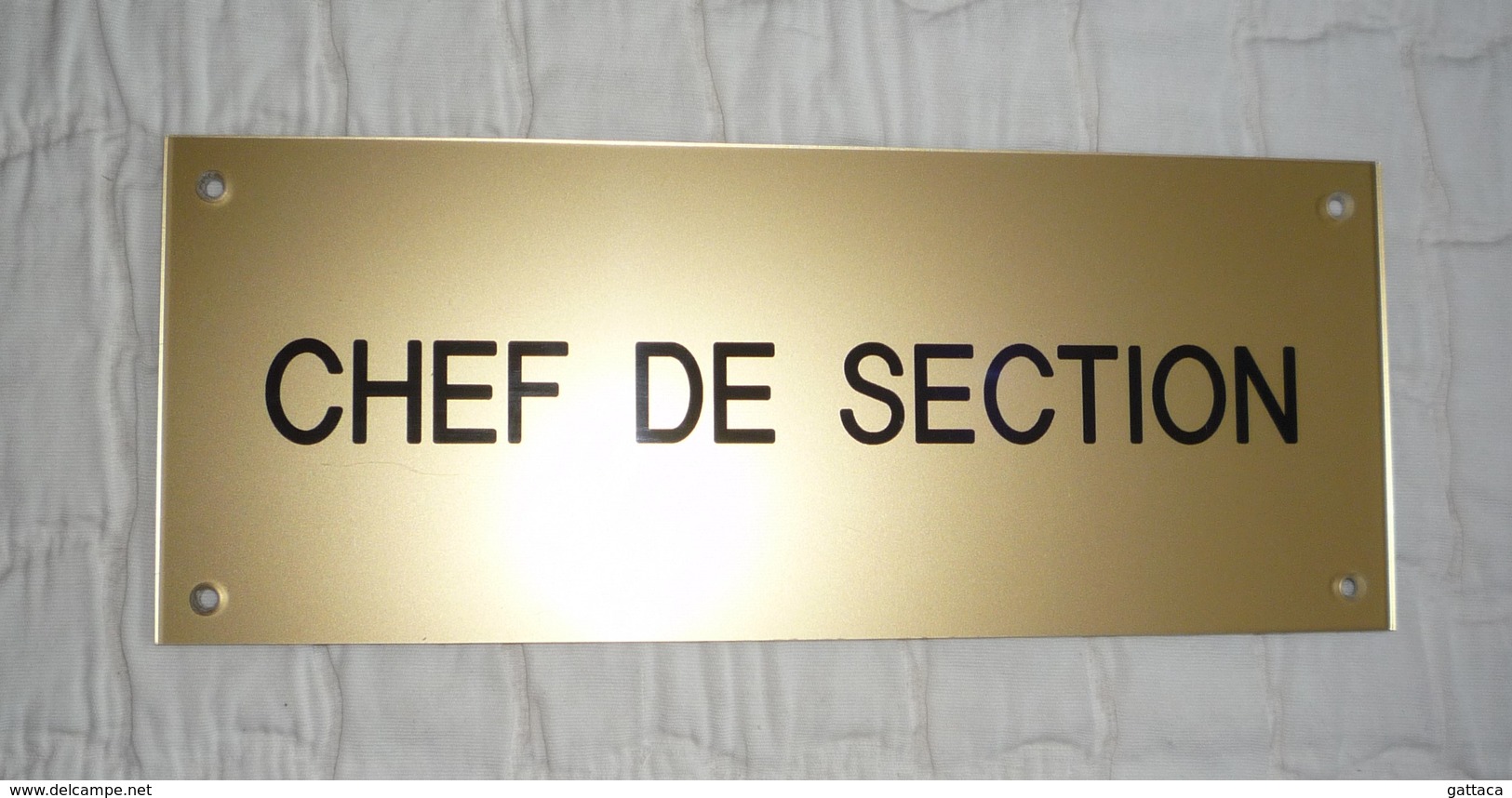 PLAQUE CHEF DE SECTION - Sonstige & Ohne Zuordnung