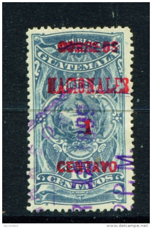 GUATEMALA  -  1898  Opt. Fiscal Stamps  Surcharges  1c On 10c  Used As Scan - Guatemala