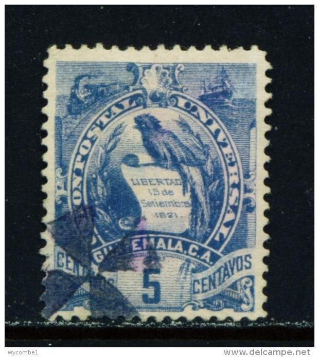 GUATEMALA  -  1900  Arms  5c   Used As Scan - Guatemala