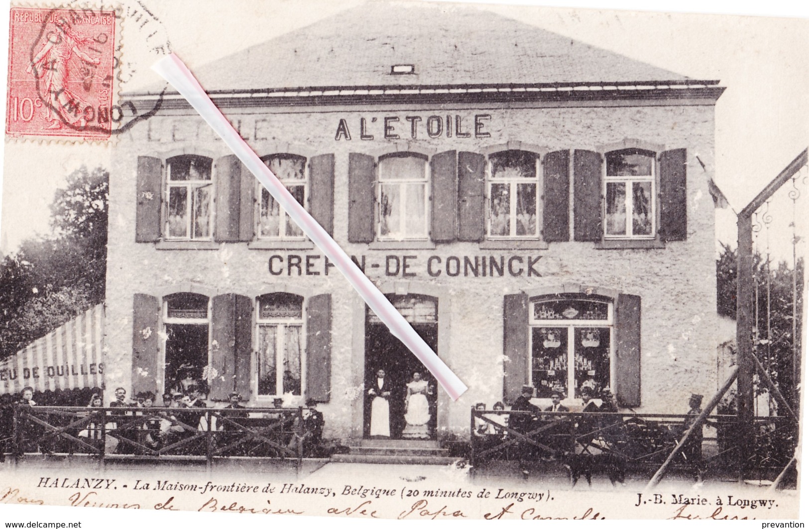 HALANZY - La Maison-Frontière De Halanzy, Belgique(20 Min De Longwy) Carte Circulée En 1903 - Aubange
