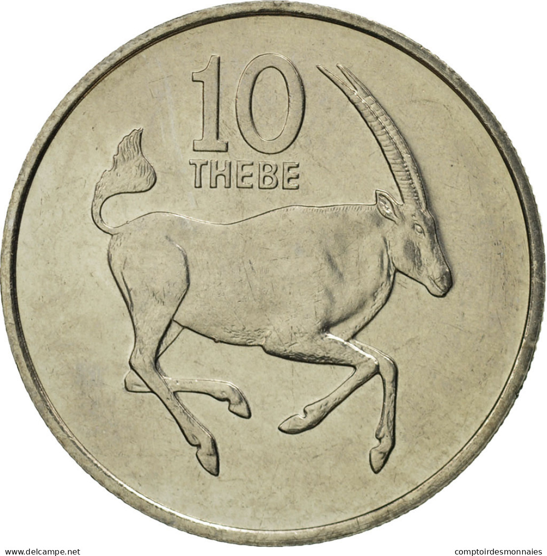 Monnaie, Botswana, 10 Thebe, 1984, British Royal Mint, FDC, Copper-nickel, KM:5 - Botswana