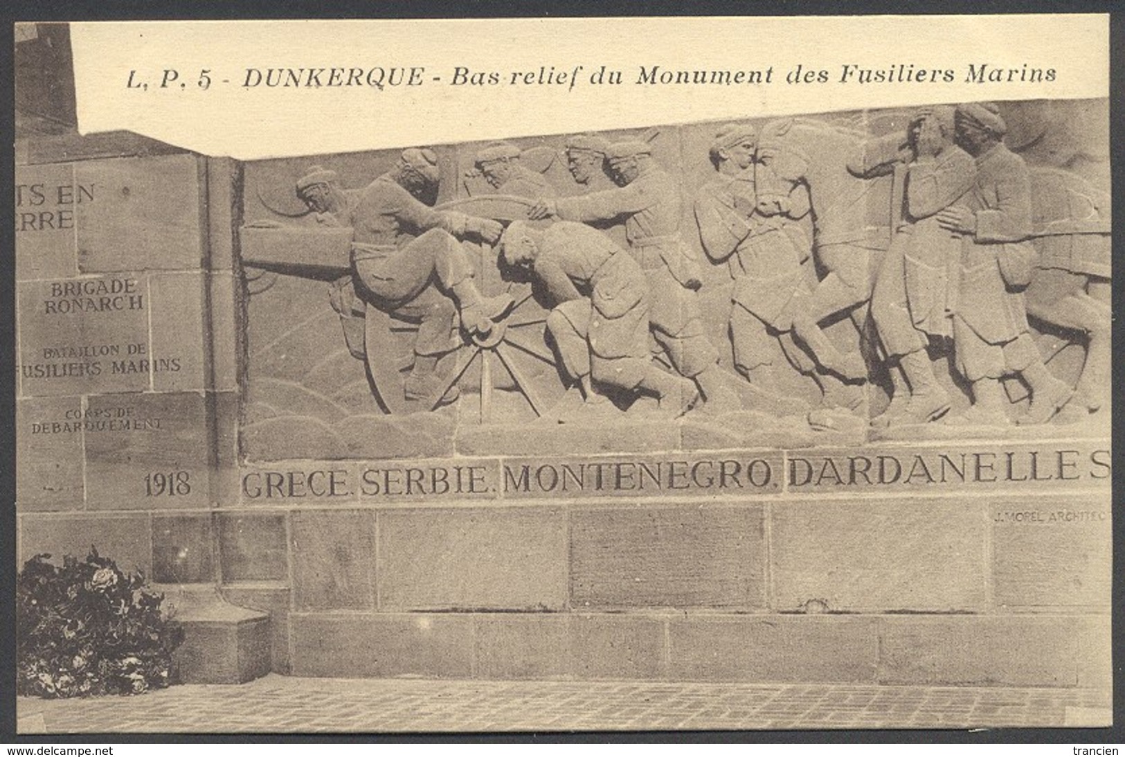 Dunkerque - Bas Relief Du Monument Des Fusiliers Marins - Edit L P N° 5. Voir 2 Scans - Dunkerque