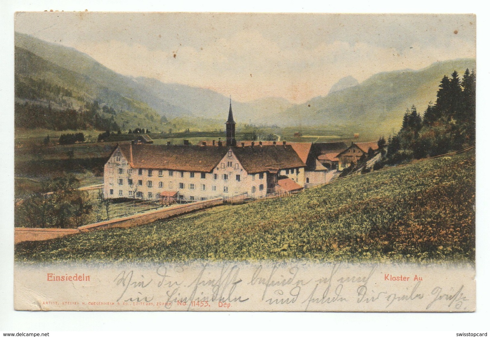 EINSIEDELN Kloster AU Guggenheim No. 11453 Gel. 1905 N. Markirch - Einsiedeln