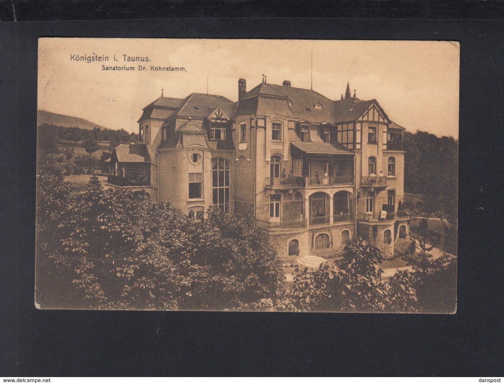 Dt. Reich AK Königstein Sanatorium Dr. Kohnstamm 1912 - Koenigstein