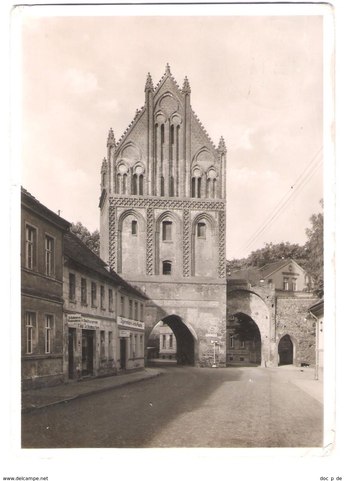 Deutschland - Gransee - Ruppiner Tor - Geschäfte - Zigarrenfabrik - Schuhreparatur - Alte Ansicht 1936 - Gransee