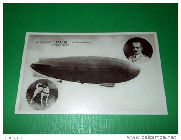 Cartolina Aviazione Aeronautica Dirigibile ITALIA Esplorazione Al Polo Nord 1930 - Altri & Non Classificati