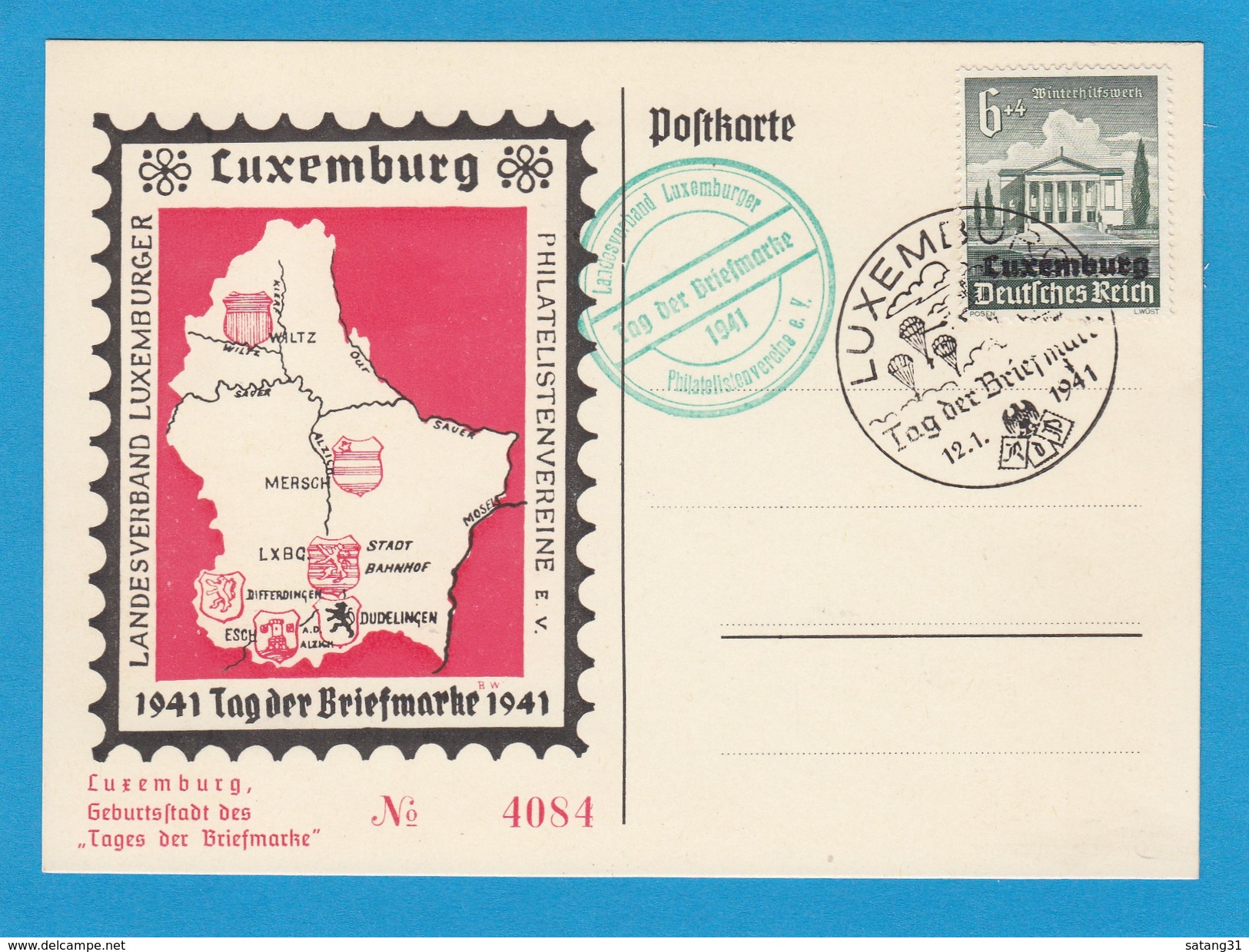 TAG DER BRIEFMARKE1941.JOURNEE DU TIMBRE,1941. - 1940-1944 Occupation Allemande