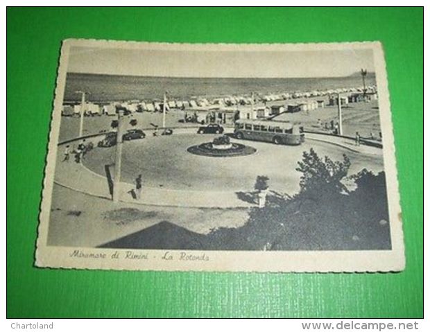 Cartolina Miramare Di Rimini - La Rotonda 1952 - Rimini